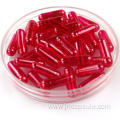 Size 00 transperant red capsule shell